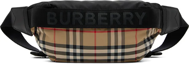Burberry Beige Check Belt Bag