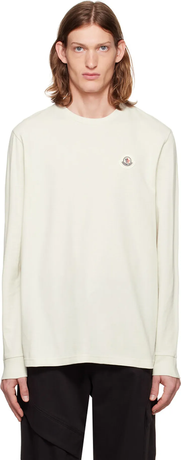 Moncler Off-White Patch Long Sleeve T-Shirt