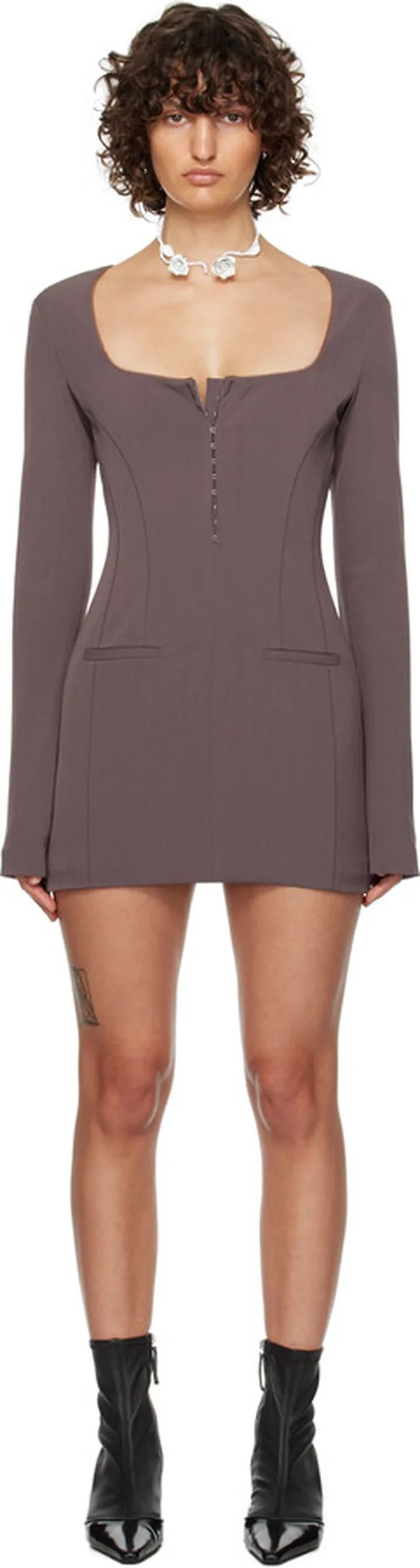 Acne Studios Purple Tunic Minidress