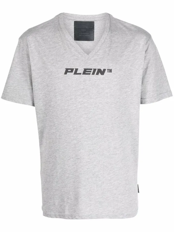 V-neck logo-print T-shirt