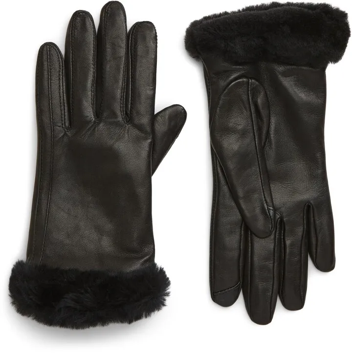 Genuine Shearling Leather Tech Gloves