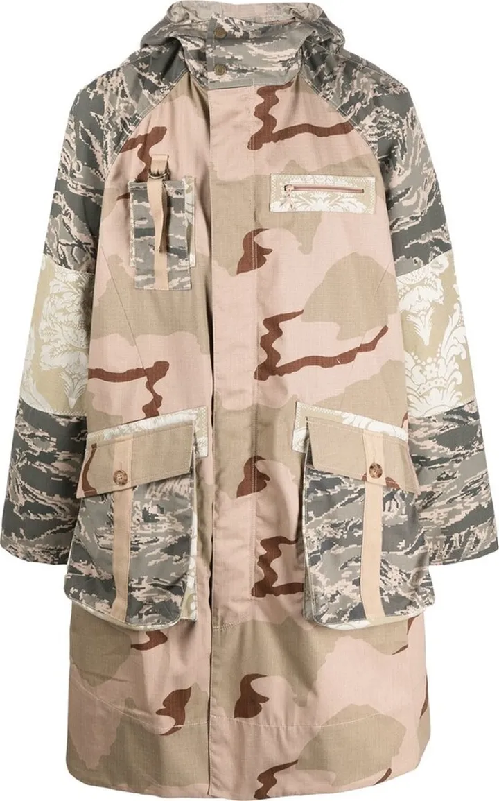 Multi-Panel Hooded Coat