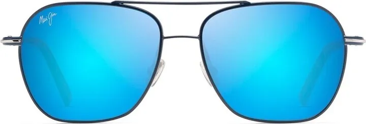 Maui Jim Mano Aviator Sunglasses - Blue lenses with Blue frame