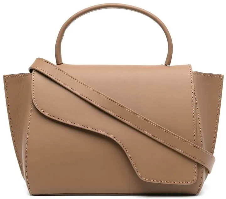 Asymmetric Calf-Leather Tote Bag