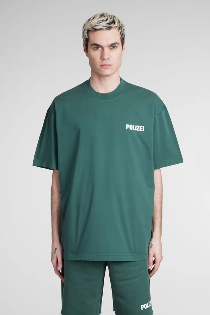 T-shirt In Green Cotton