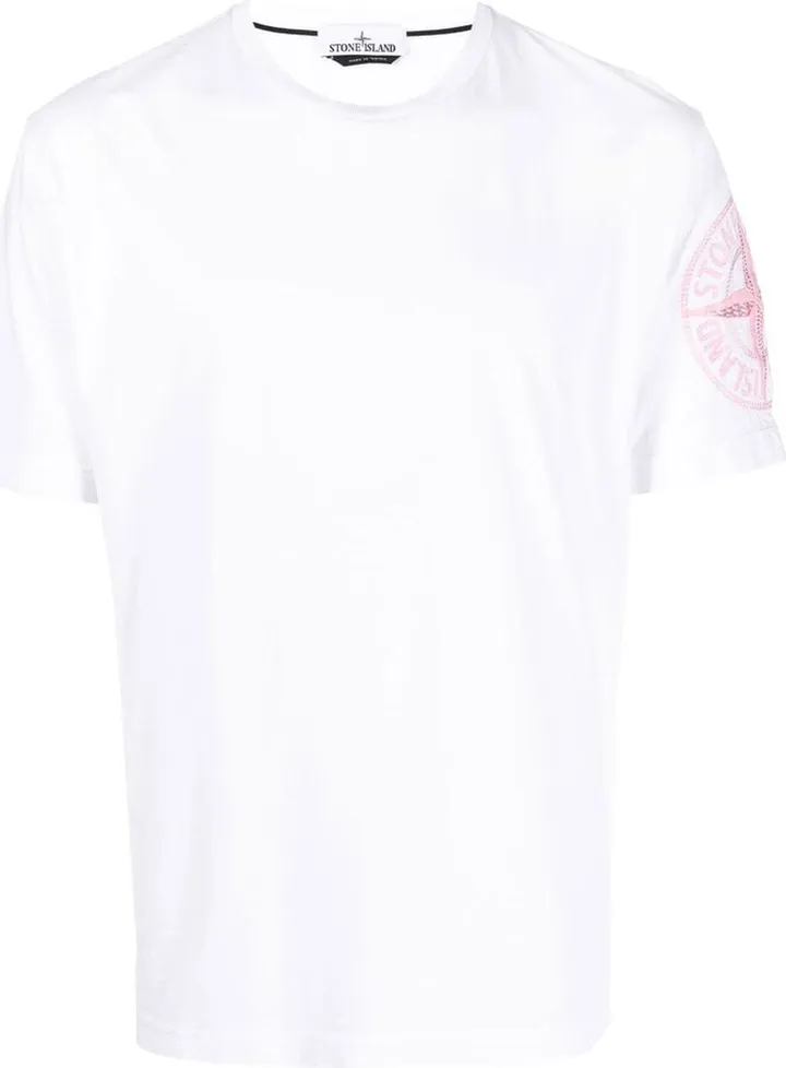 Compass-motif short-sleeved T-shirt