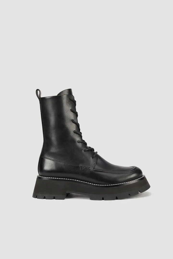 Kate Lace Up Combat Boot in black