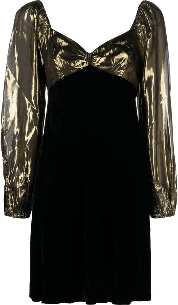 Paris silk-velvet mini dress
