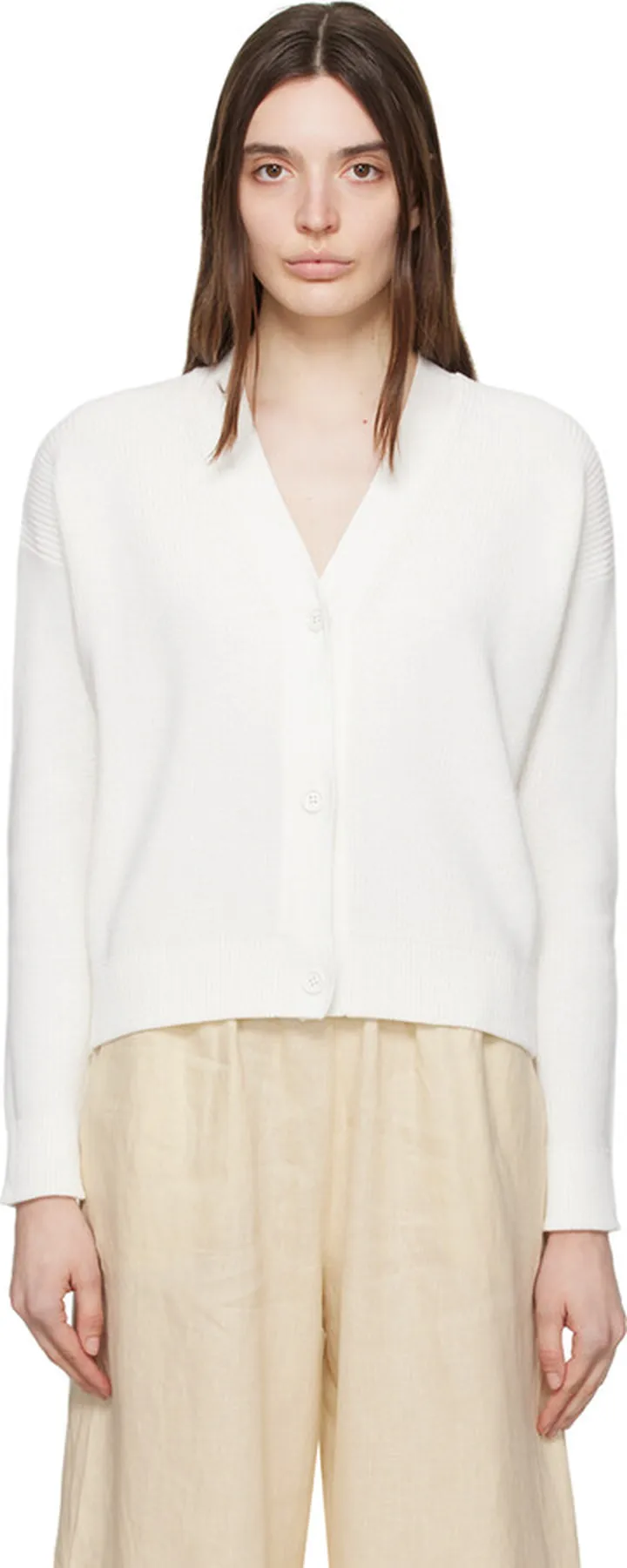 Max Mara Leisure White Arancio Cardigan