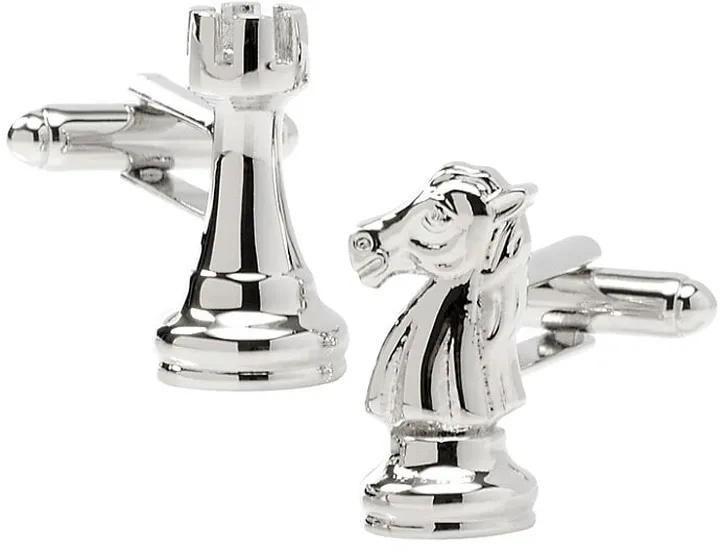 Knight & Rook Chess Pieces Cufflinks