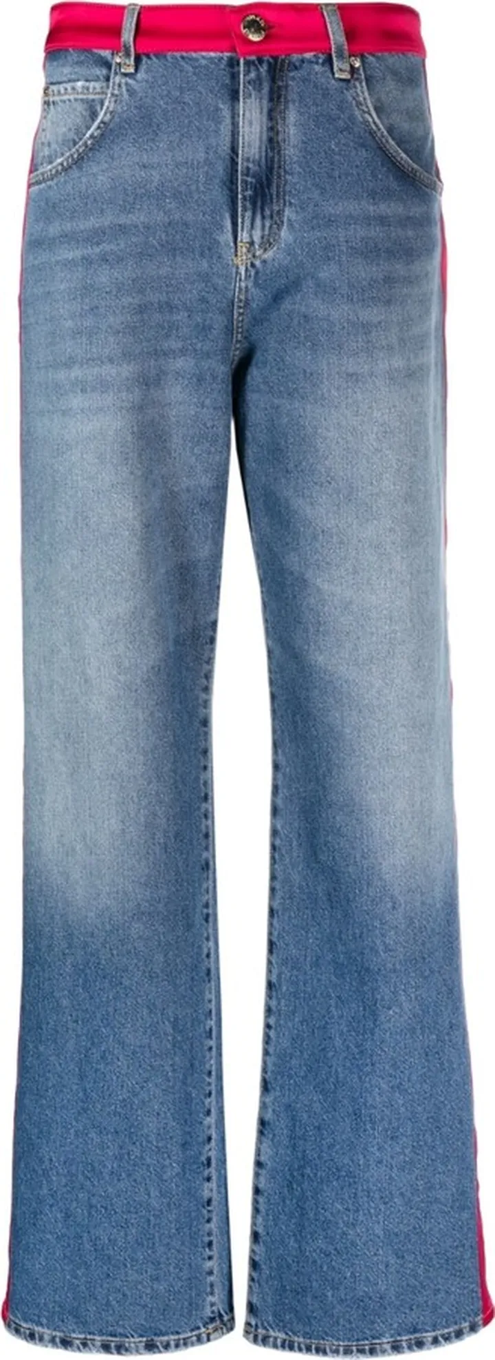 Side-Stripe Wide-Leg Jeans