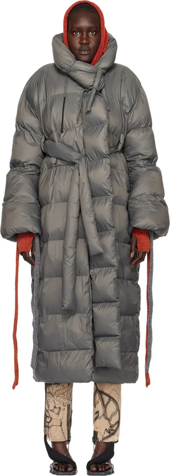 Ottolinger Gray Laced Puffer Coat
