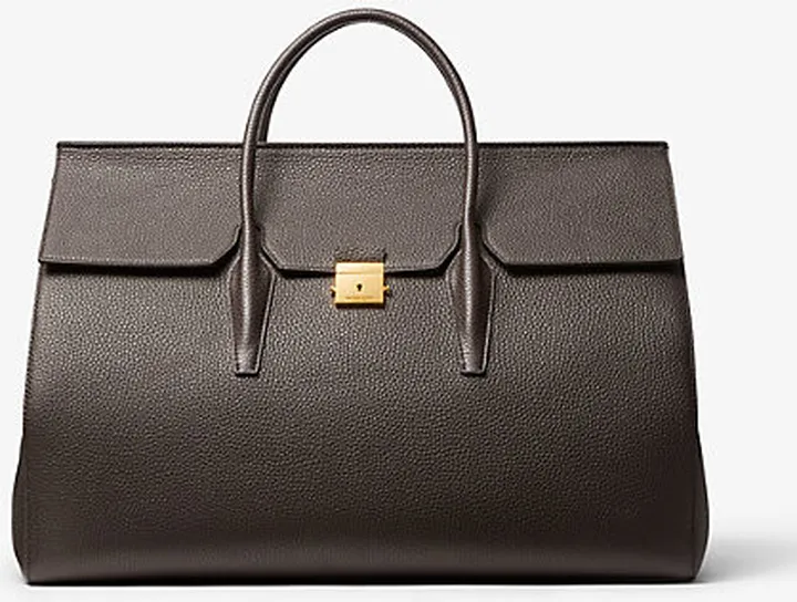 Campbell Extra-Large Pebbled Leather Weekender Bag