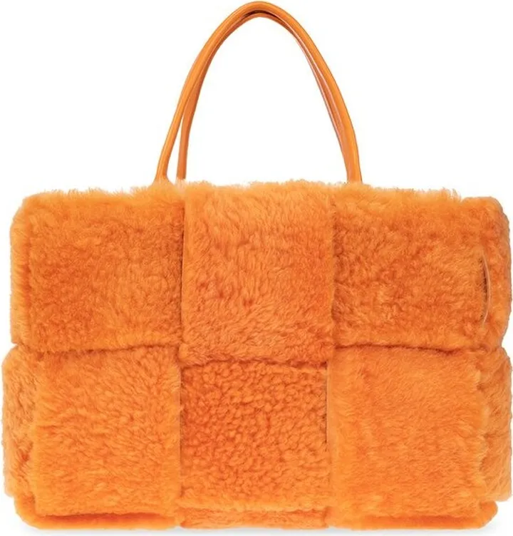 Bottega Veneta Arco Medium Shearling Tote Bag