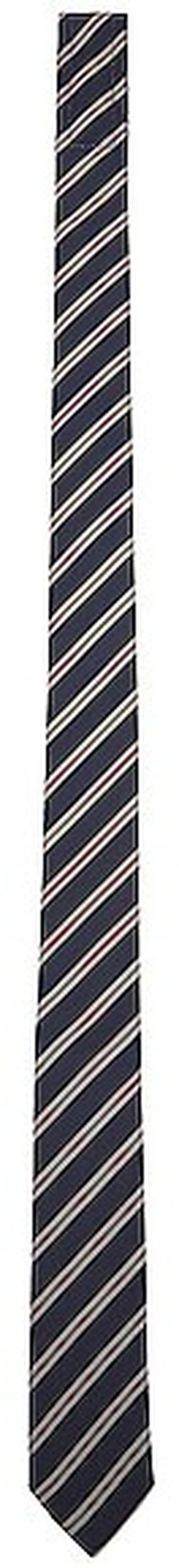 Thom Browne Micro Hairline Stripe Tie in Navy