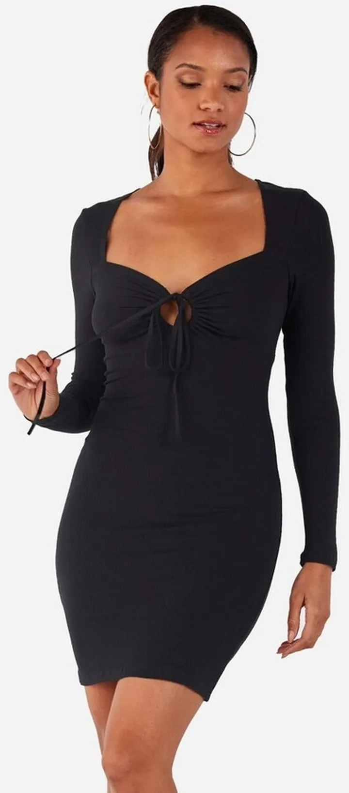 Women's Tie Front Halter Dress - Cupshe -Black-XS