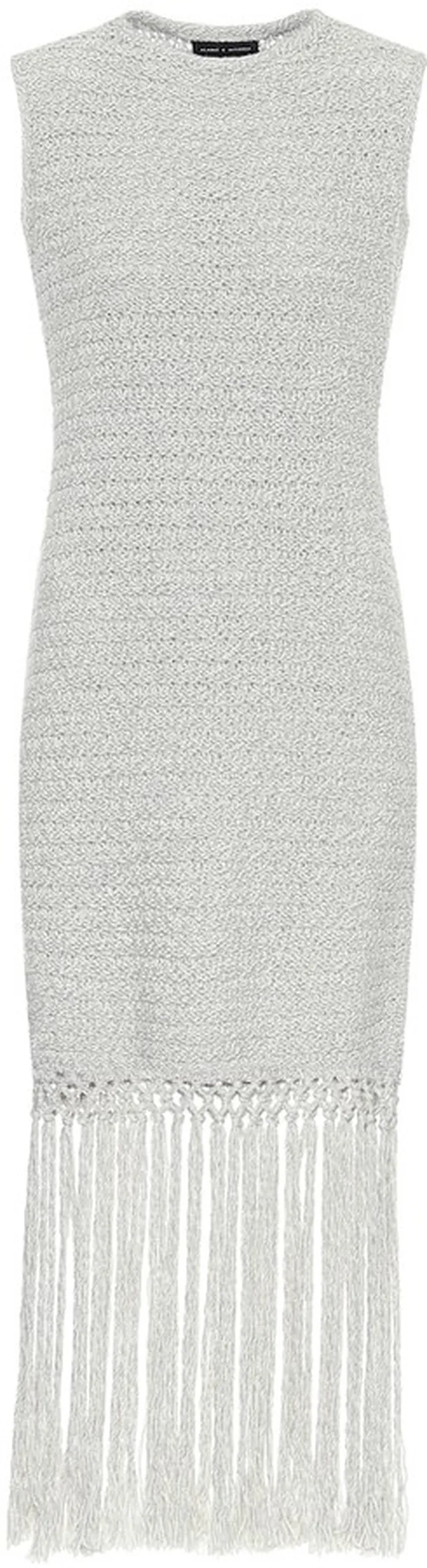 Fringed cotton-blend minidress