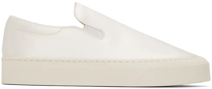 The Row White Marie H Low-Top Sneakers