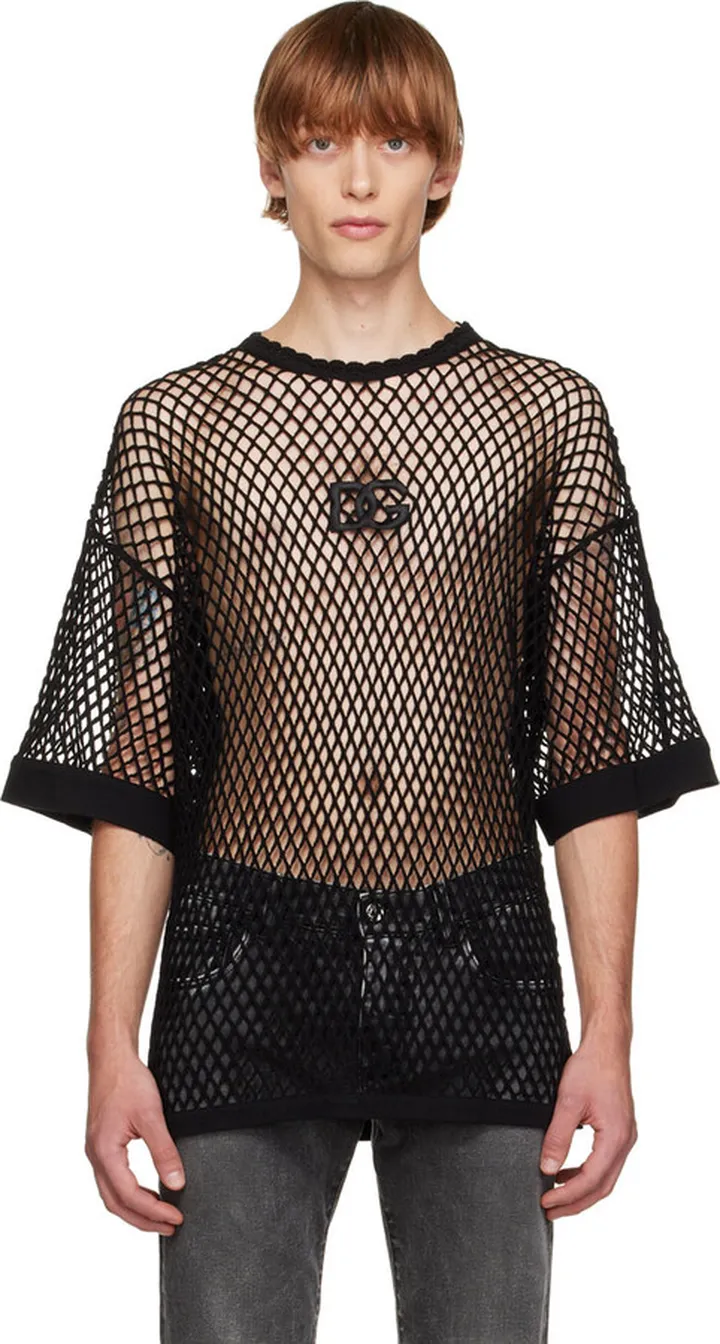 Dolce & Gabbana Black Wool T-Shirt