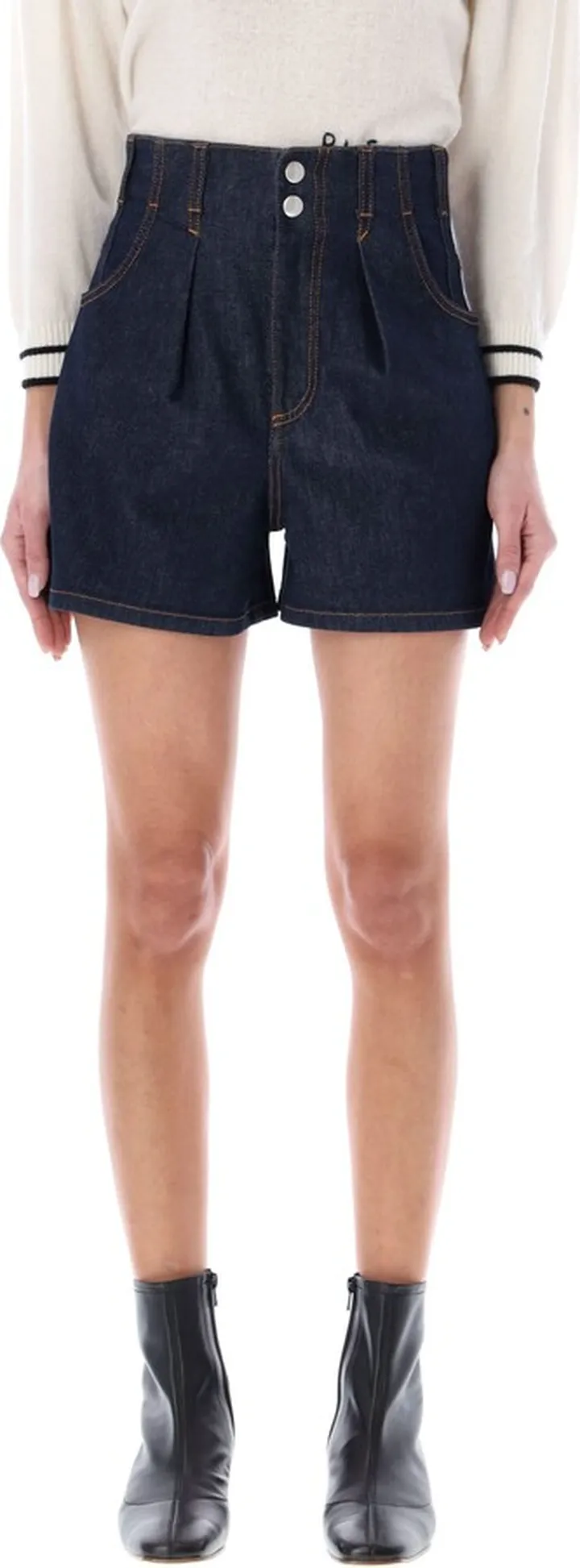 High-waist Denim Shorts