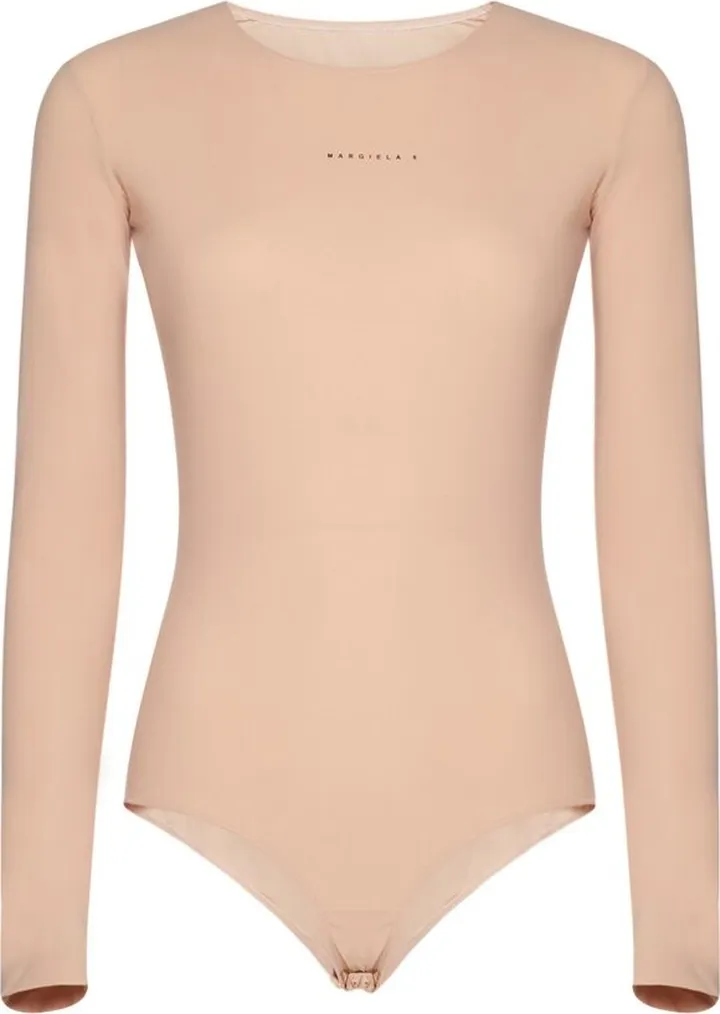 MM6 Maison Margiela Contrast-Stitch Crewneck Bodysuit