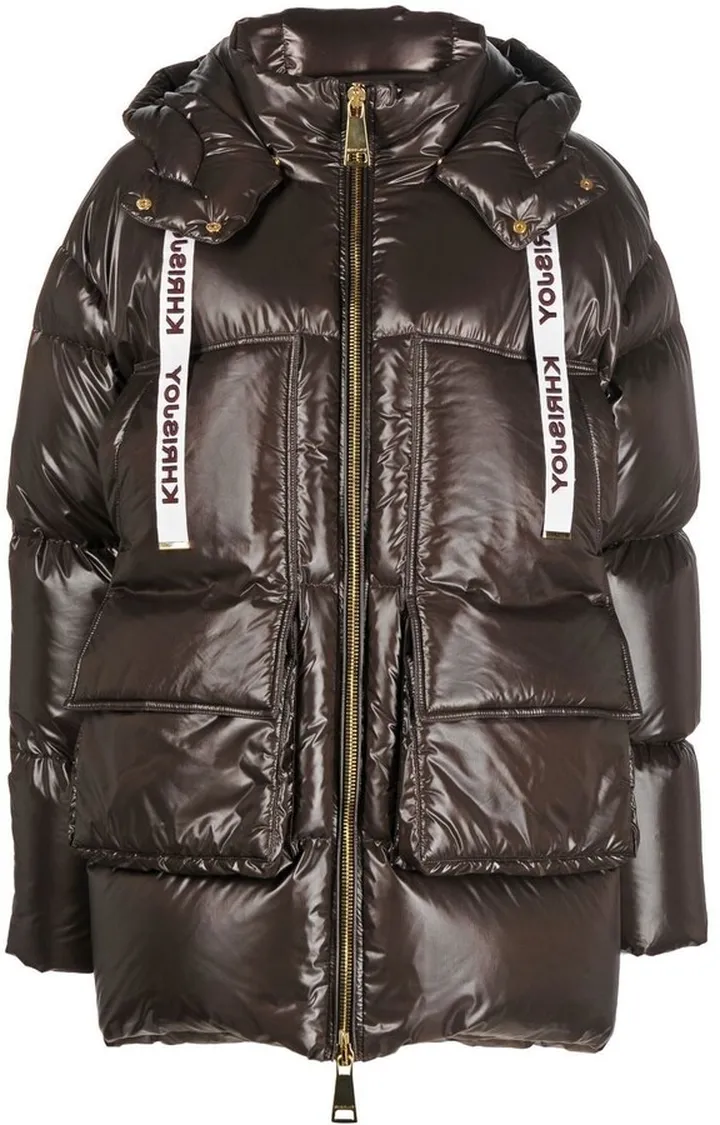 Iconic logo-print puffer coat