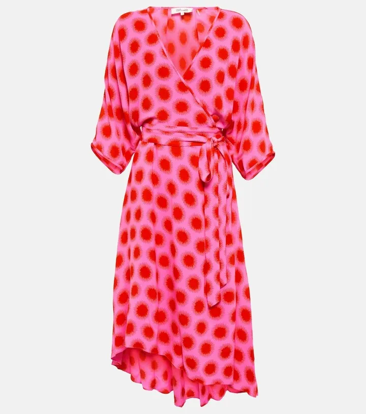Eloise faux-wrap midi dress