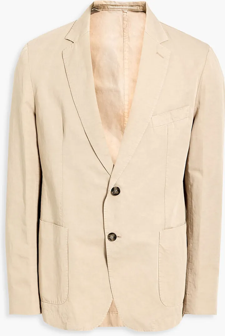 375 Cotton And Linen-Blend Blazer