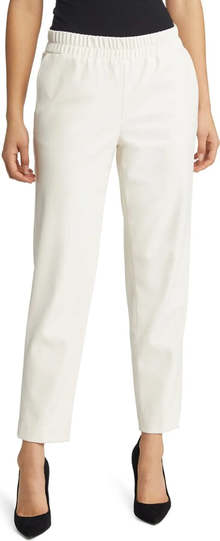 Faux Leather Straight Cut Ankle Pants
