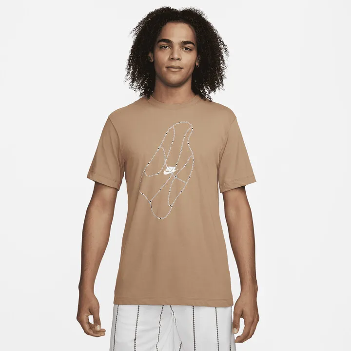 Nike Men's Dri-FIT Basketball T-Shirt in Brown