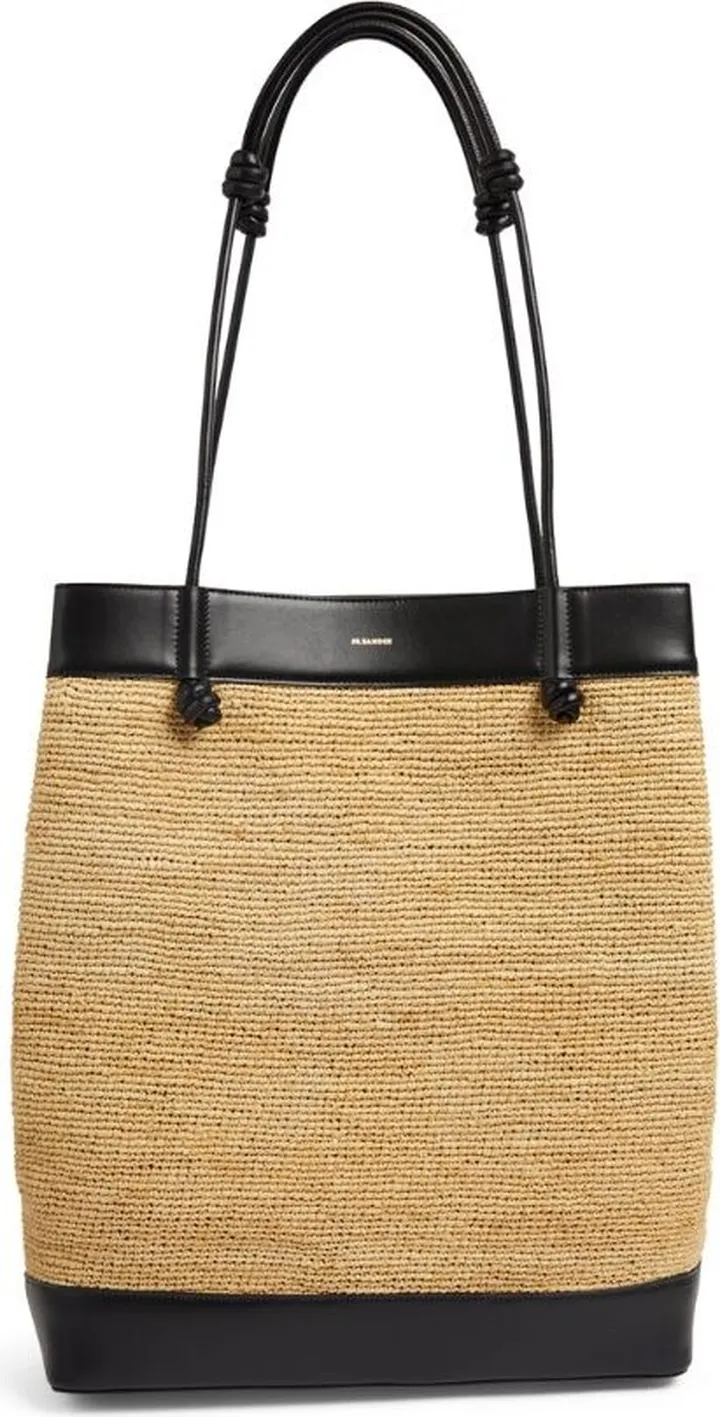 Jil Sander Raffia Shopper Bag