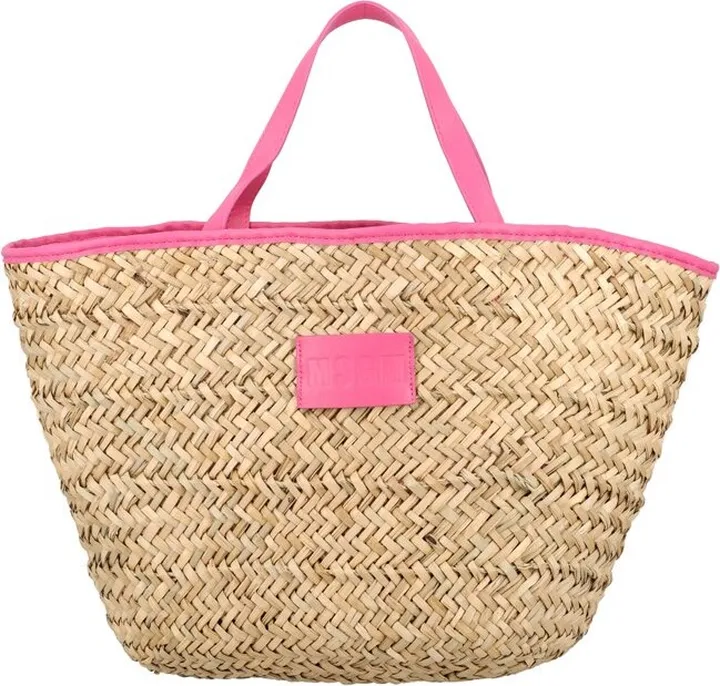 MSGM Logo Patch Interwoven Large Tote Bag