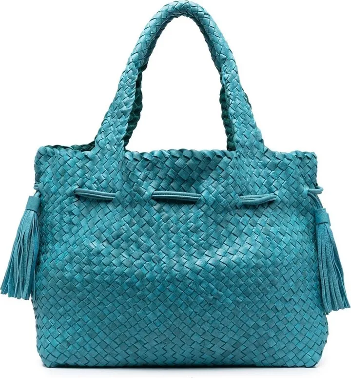 Woven Leather Tote Bag