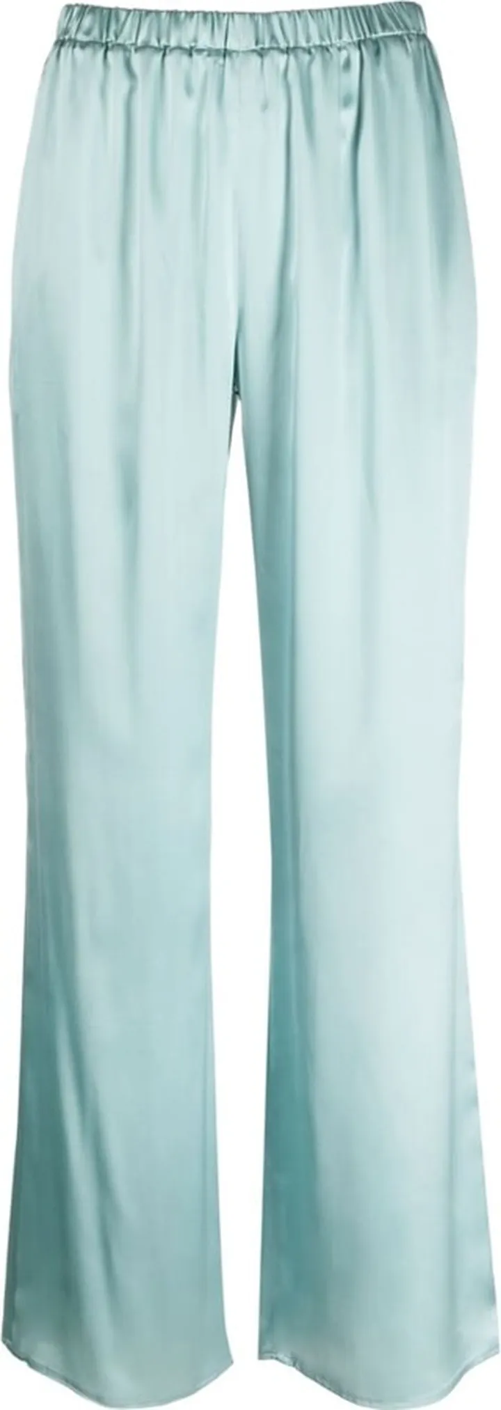 Straight-Leg Silk Trousers