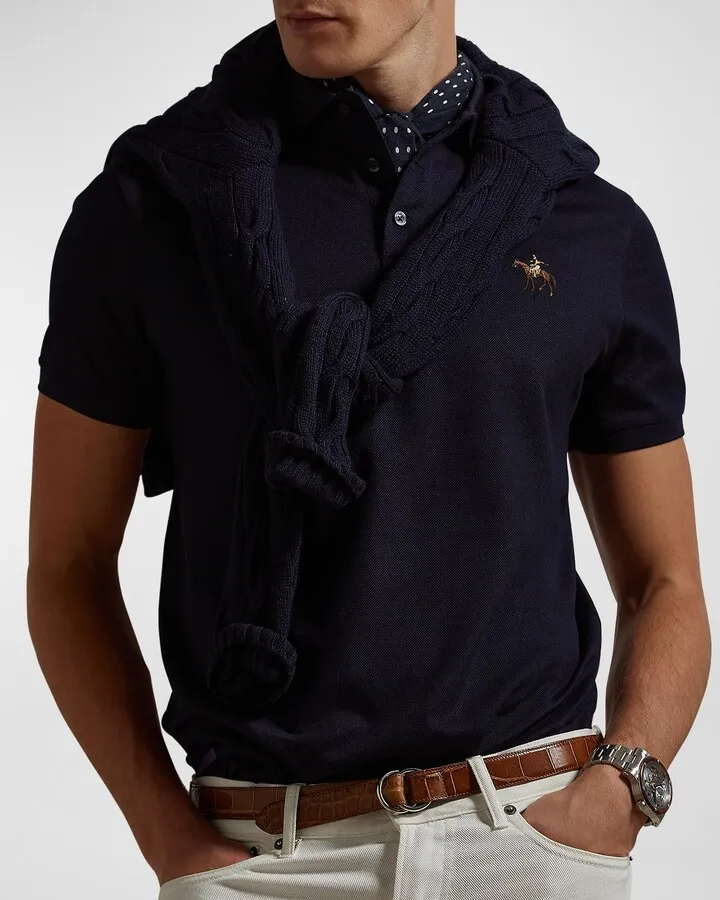 Men's Custom Slim Fit Pique Polo Shirt