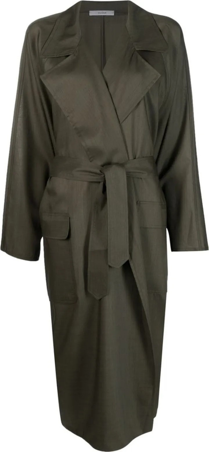 Notched Virgin-Wool Trench Coat