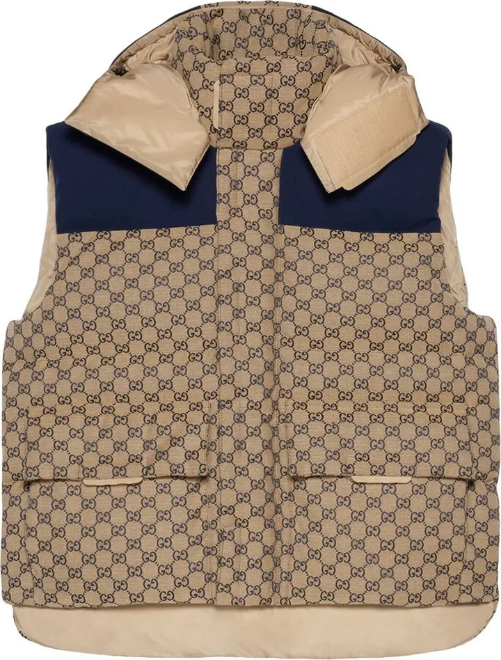 GG-canvas goose-down gilet