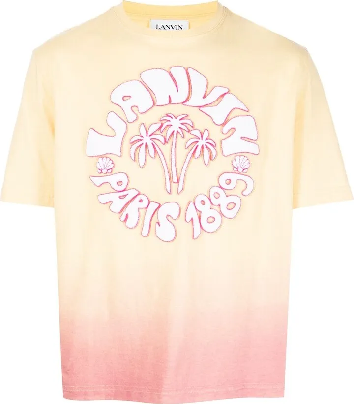 embossed logo ombré cotton T-shirt