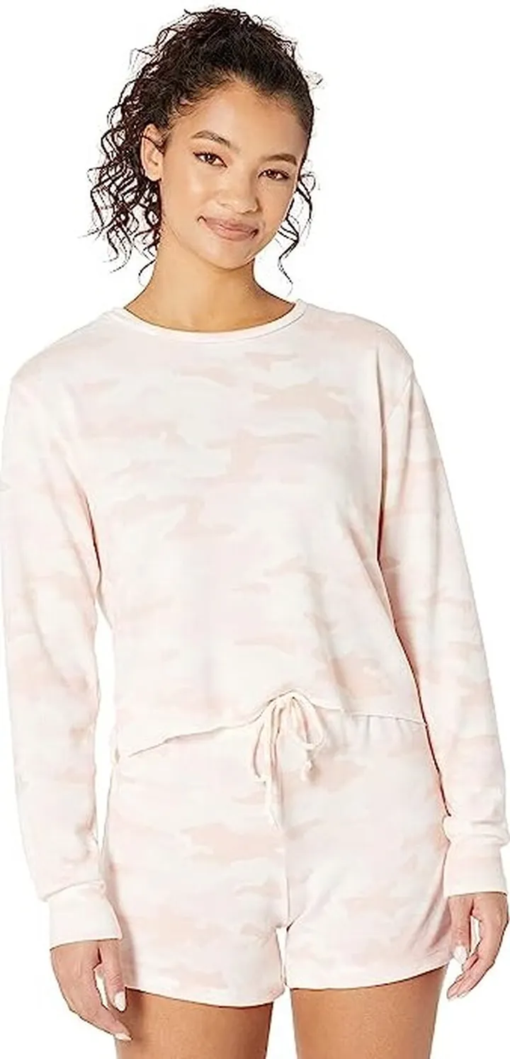 Catherine Malandrino Pullover Short Lounge Set (Heavenly Pink) Women's Pajama Sets