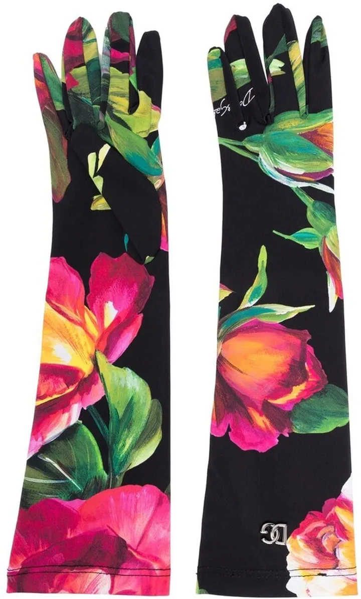 Logo Floral Gloves