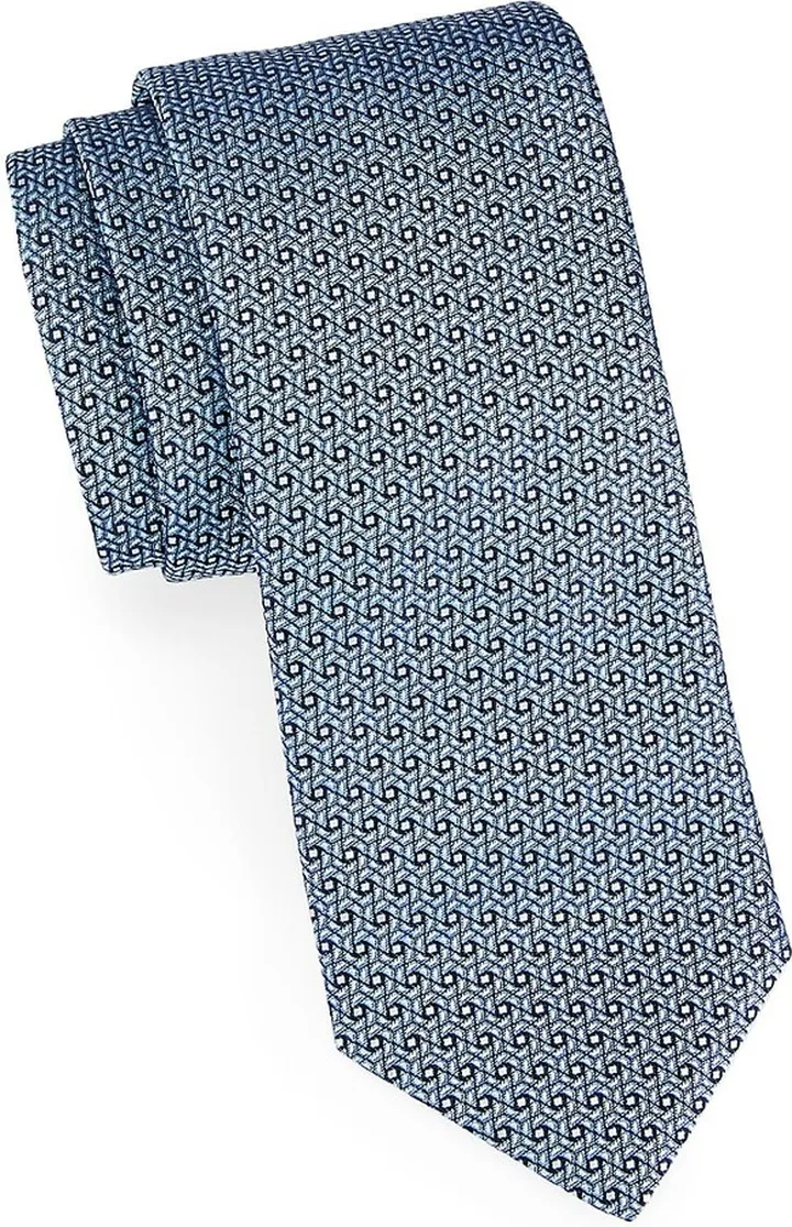 Geometric Silk Tie