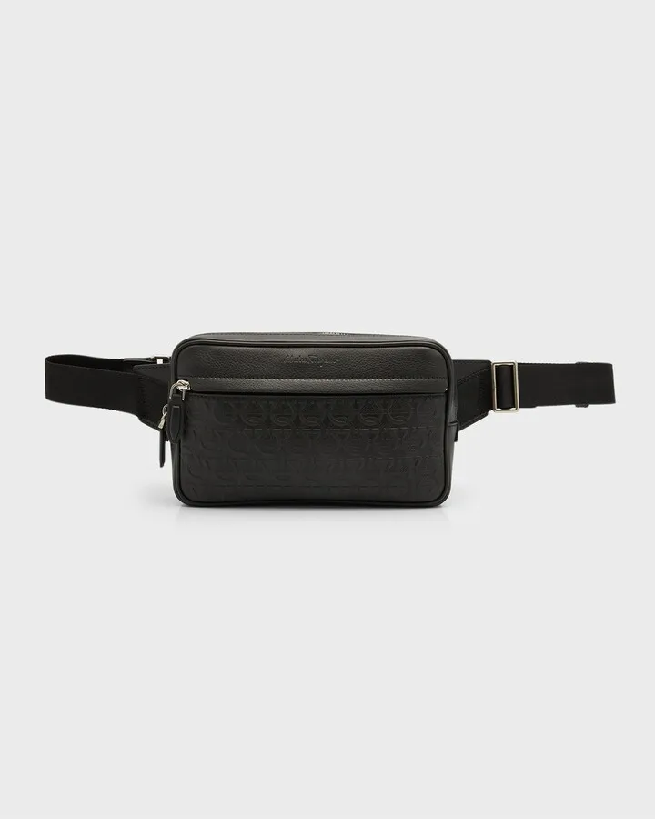 Men's Gancini Leather Belt Bag