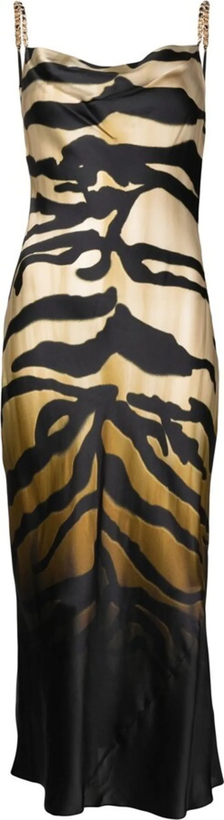 Tiger-Print Midi Dress