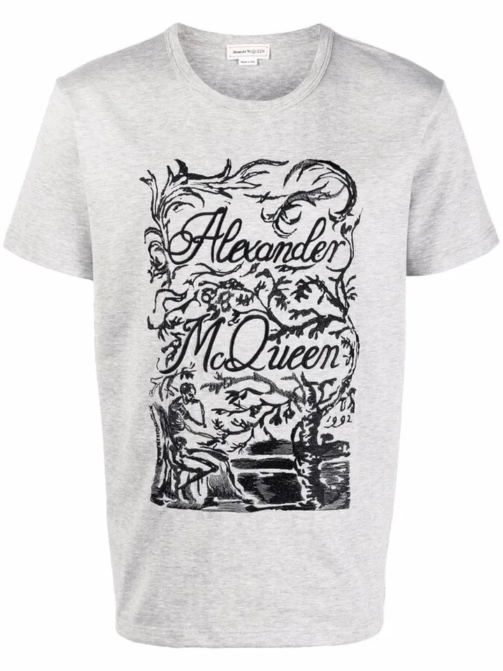 logo-embroidered cotton T-shirt