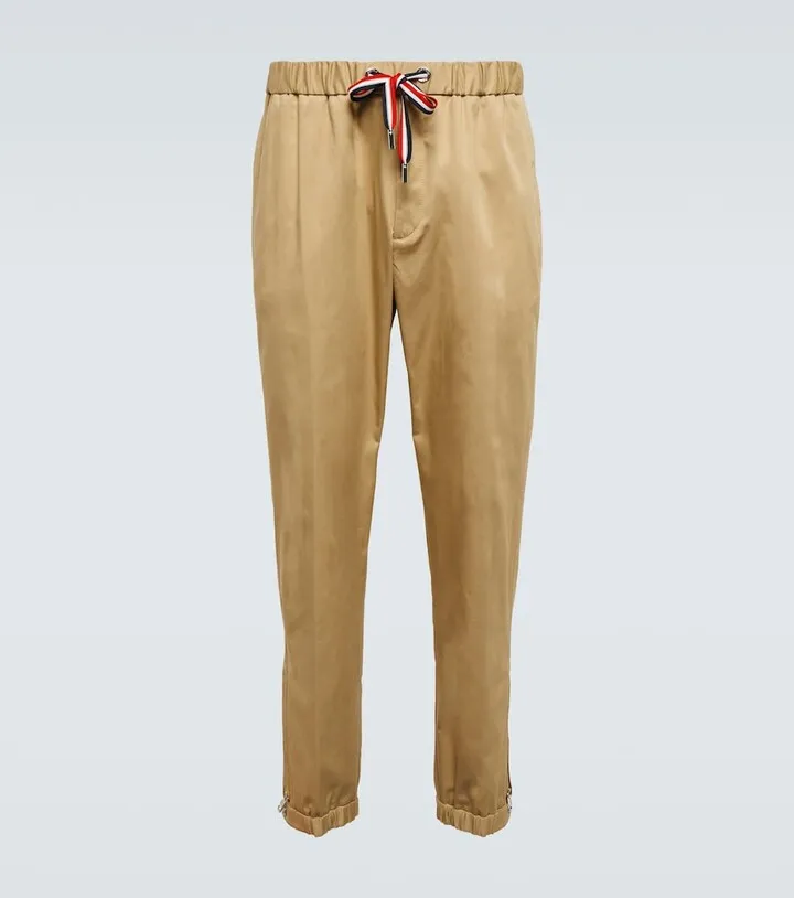 Cotton tapered pants