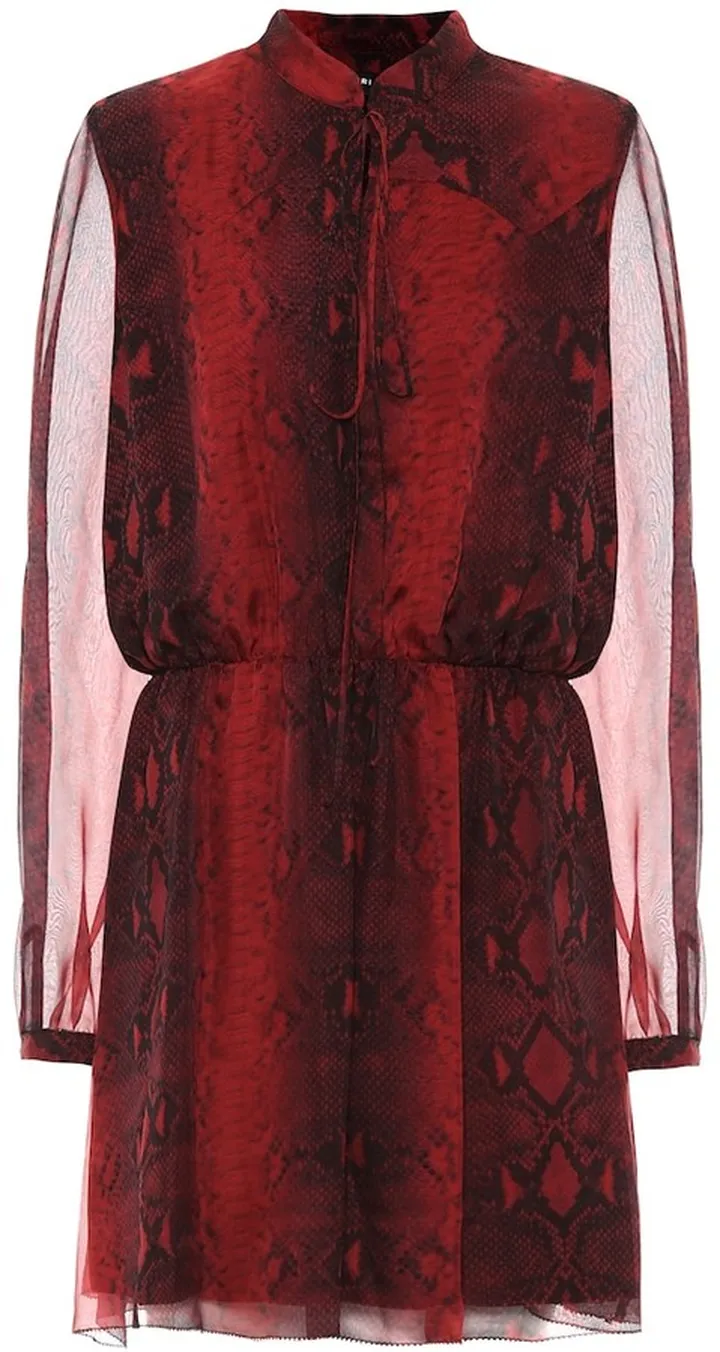 Printed silk minidress