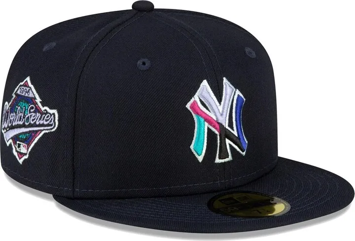 Men's New Era Navy New York Yankees 1996 World Series Polar Lights 59Fifty Fitted Hat