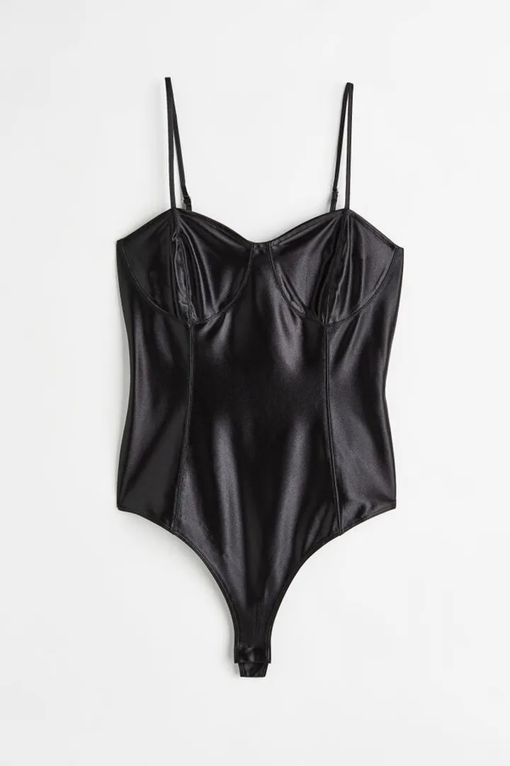 Shimmery Thong Bodysuit