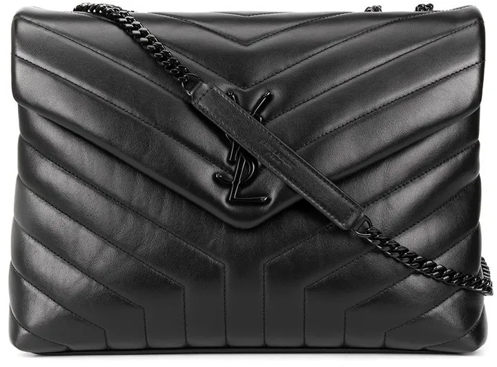 Loulou quilted logo plaque bag