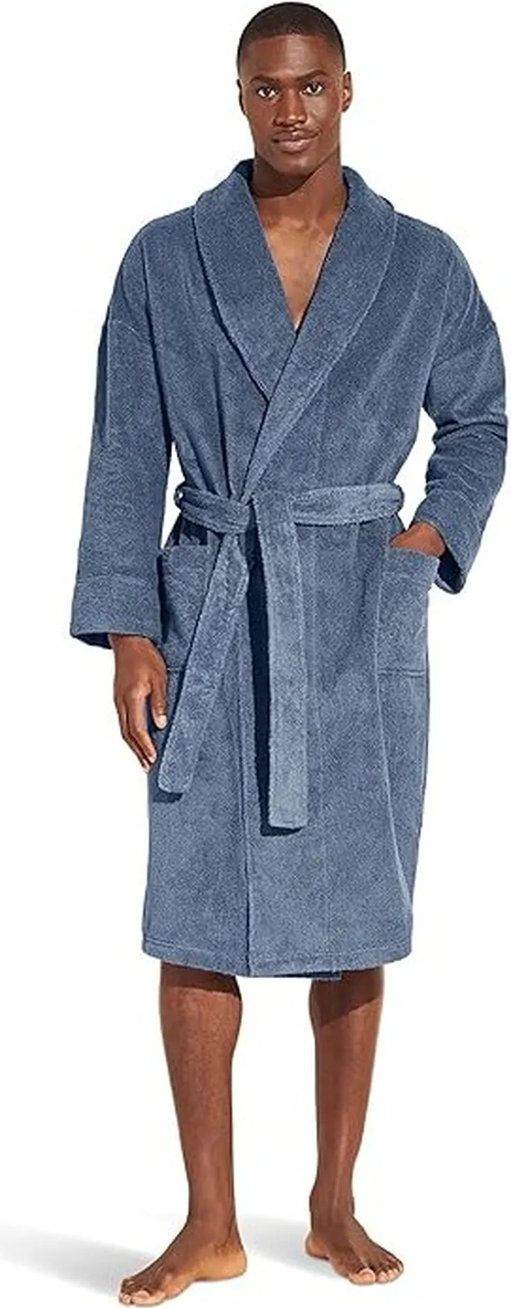 Eberjey Unisex Terry Robe (Coastal Blue) Robe